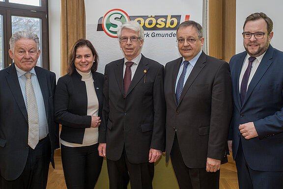 LO LH a.D. Dr. Josef Pühringer, NR Bettina Zopf, Harald Aigner, Mag. Anton Holzleithner, SB-LGF Mag. Franz Ebner